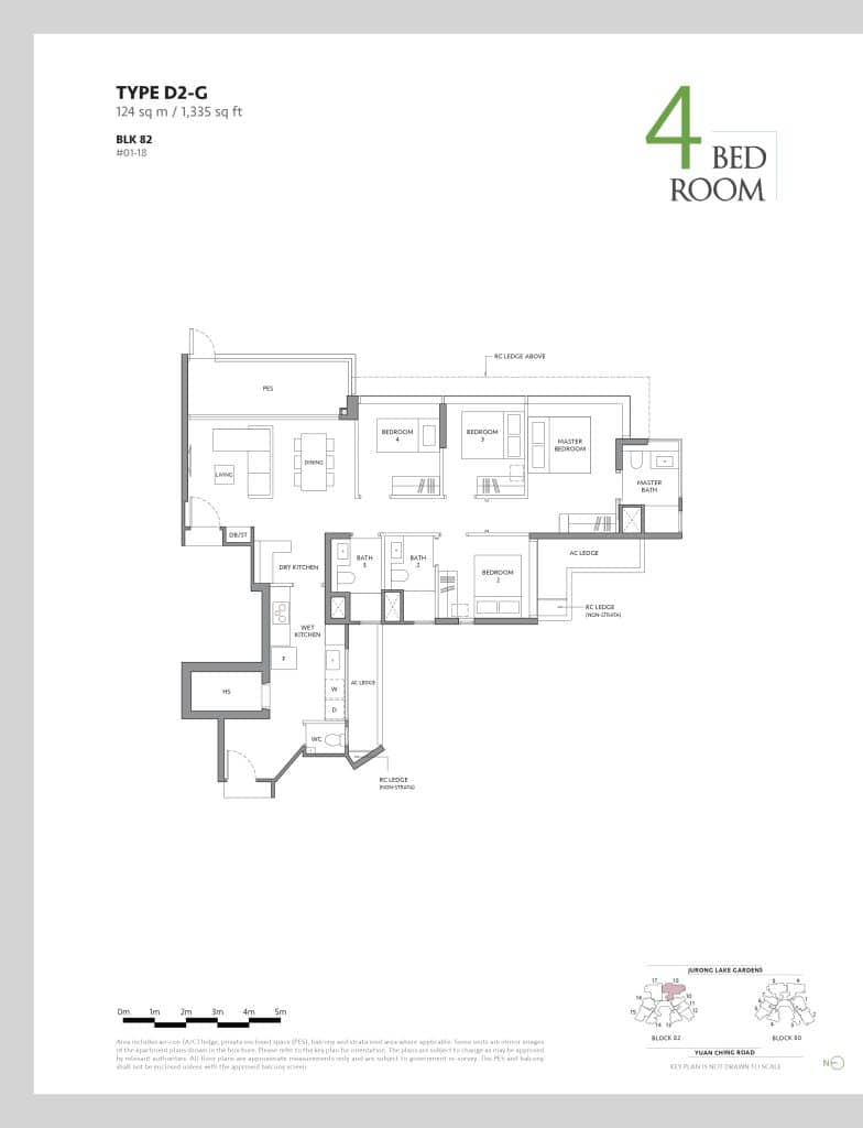 The Lake garden Residences Floor Plan - 4 Bedroom