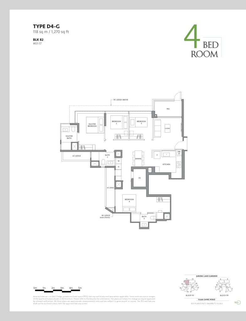 The Lake garden Residences Floor Plan - 4 Bedroom